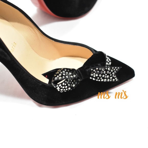 NIB  Christian Louboutin Velvet HEELS Jennifer - Picture 4 of 7